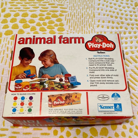 Vintage Animal Farm Play-Doh Modeling Set by Kenner with original box - Picture 15 of 16